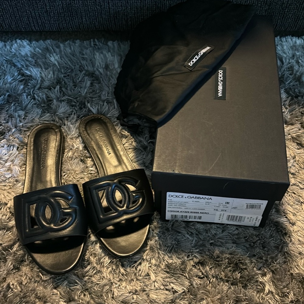 Dolce & Gabbana Bianca Interlock slide